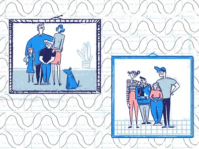 Regression to the mean family frame illustration photography portrait short tall tooploox wrocław