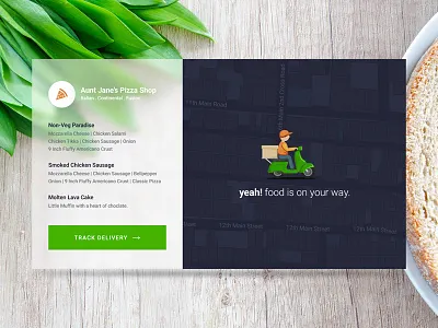 DailyUI#011 Food Delivery - Status Updates dailyui food delivery ui ux