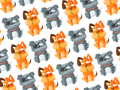 dogs children color colourful cute dog fairy illustration lovely pattern tale