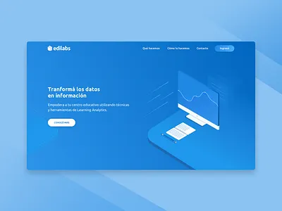 Edilabs Isometric Illustration analytics data isometric landing learning analytics web