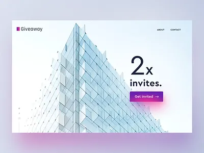 2x Dribbble Invites clean dribbble flat giveaway invite landing page minimal ui ux web