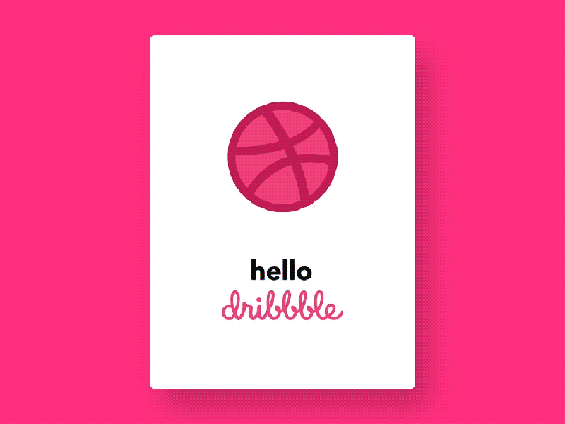 Hello Dribbble debut interaction origami
