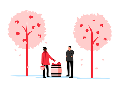 Apple picking with friends apple autumn barrel coat friends jacket oxford pink red