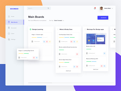 Learning Design Dashboard card clean dashboard desktop learn light minimalist teach