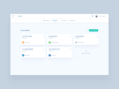 Crypto Accounts Management app crypto dashboard management ui ux wallet webdesign