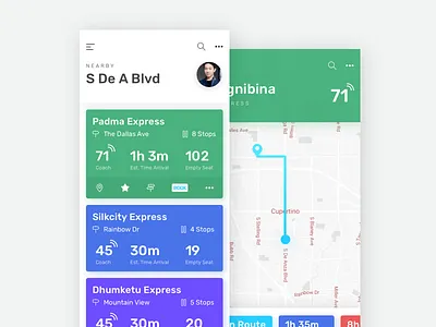 Train Tracking App flat ios iphonex line icons material modern tracking train ui uiux uxclean