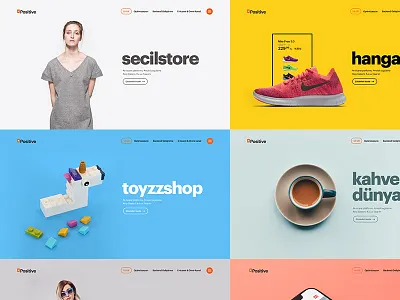 Positive Redesign #3 agency banner clients design digital portfolio positive