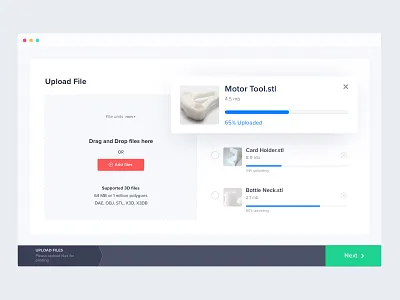 Upload Files add card files loader ui upload web