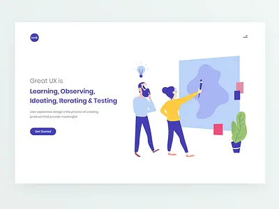 User Experience Design Exploration (web view) app business clean creative design experience exploration illustration landing logo minimal page tonik trend typography ui ux vector web website