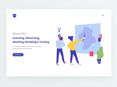 User Experience Design Exploration (web view) app business clean creative design experience exploration illustration landing logo minimal page tonik trend typography ui ux vector web website