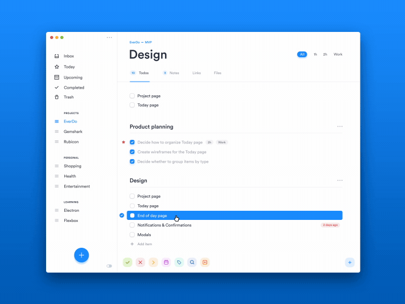 EverDo - App Animation animation app dashboard design gif interface motion task todo ui user ux