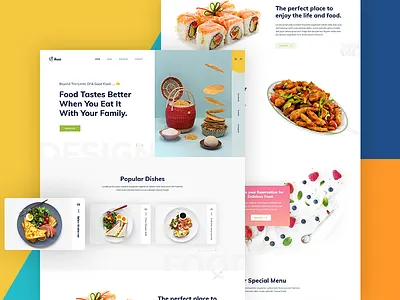 Restaurant Landing Page Concept chef clean concept cooking eat food landing menu minimal page restaurant website