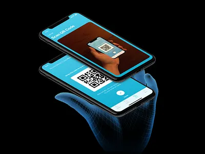 Wallet Money Transfer - Digital Town city code hand ios isometric local qr receive scan scanner send virtual