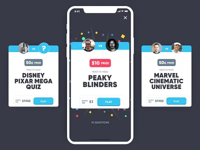 PROVEIT Trivia Challenge Screen app clean dark design game interface ios design iphone iphonex trivia ui ux