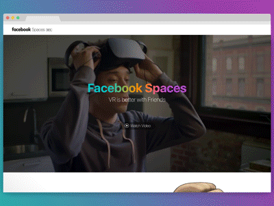 Facebook Spaces facebook spaces ui vr website