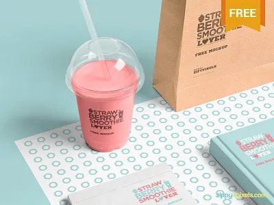 Free Transparent Plastic Cup Mockup bag beverages book branding cup free freebie mockup packaging photoshop psd transparent