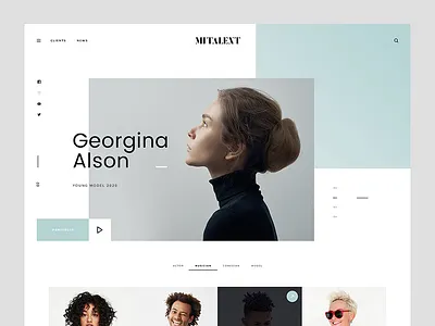 MITALENT | HomePage Preview [WIP] agency clean entertainment freebie homepage mitalent model music news talent