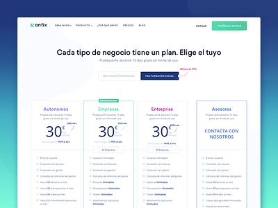 Pricing Page Design for Invoicing SaaS Company accounting bookkeeping business clean finance price product ui ux website whitespace zajno