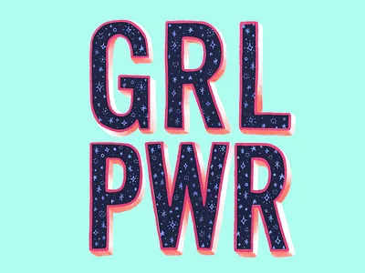 International Women's Day girl power illustration international womens day ladies sparkles typography women