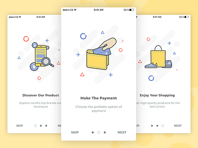 Exploration | Onboarding Ecommerce app ecommerce illustration mobile onboarding