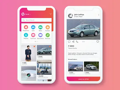 Renti5 app design ui user experience user interface ux