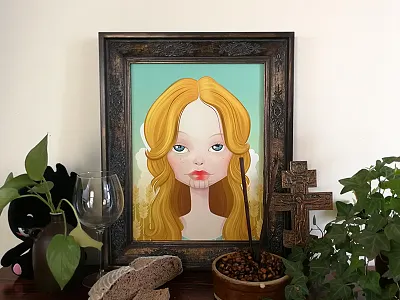 Deseret Empire ai character cyan girl illustrator orange vector yellow