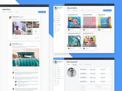 Office Communicator theme activity documents intranet intranet portal login profile theme ui upload ux