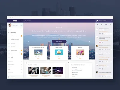 LA County Intranet Dashboard clean dashboard design intranet layout los angeles minimal ui user experience user interface ux web