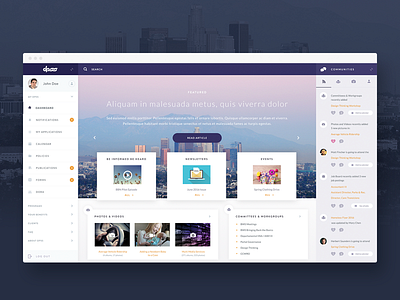 LA County Intranet Dashboard clean dashboard design intranet layout los angeles minimal ui user experience user interface ux web