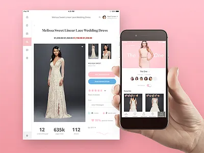 Bridal App app bridal clothes dashboard dress fashion ios ipad iphone ui ux woman