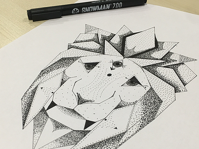 Three Eyed Lion | Pencil art