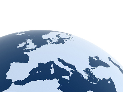 Free Europe map on globe clean europe free globe high resolution map perspective