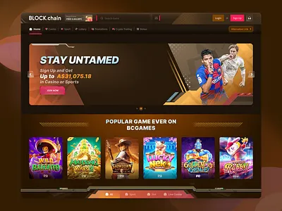 Crypto Casino UI Design app design casino figma inspiration ui web design