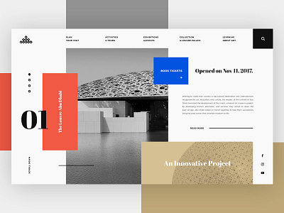 Louvre - Abu Dhabi (website concept) abu dhabi art art museum concept france louvre museum paris web design website