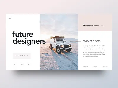 Future Designers - Header Style dribbble 2018 exploration future designers header design trend visual design