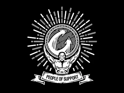 People of Support atlant carry design graphic kick ass logo support tanks wargaming world wot