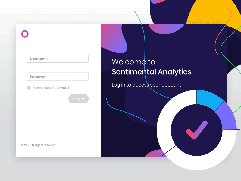 Sentiment Analytics - Login analytics calendar chart chat data gif login report sentiment transcript website widget