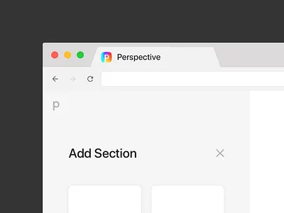 P Squircle App Icon app berlin browser chrome colorful favicon mockup perspective sections sketch