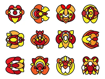 Icon Fun color study graphics icons illustration logos vector