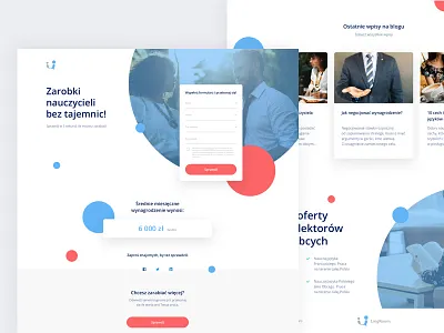 Calculator landing page for Lingroom clean design interface landing language learning minimal money teacher ui ux website