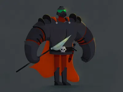 THE BLACK WARRIOR. black illustration medieval skull texture warrior