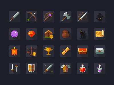 Game icons coin cute flat game giant icon icons ranger trophy valkyrie warrior witch