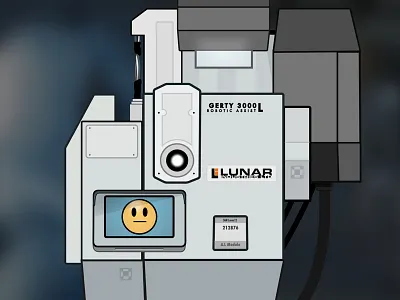 Gerty from "Moon" adobe blue icon illustration moon movie robot scifi sketch space vector