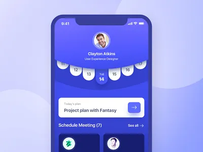 WIP : Project Management iOS Application app color creative design fantasy gmail gradient social social ui trimbo ui ux