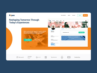 Riipen Hero Page Visual Concept branding concept interface layout quincy visual design