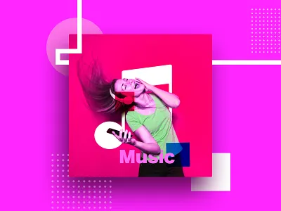 Music Love colors images manipulation new patterns pink popular shapes trending ui ux violet