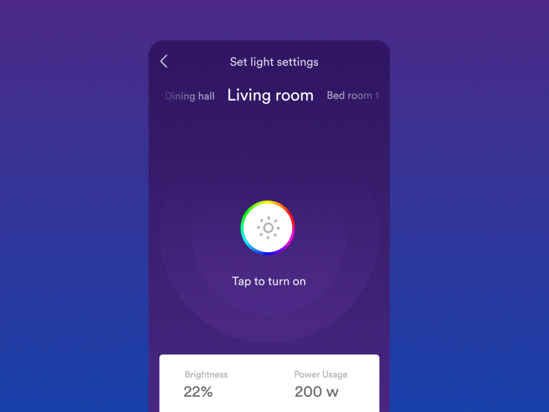 Light Controller Interaction. ae automation gif home interaction led light smart