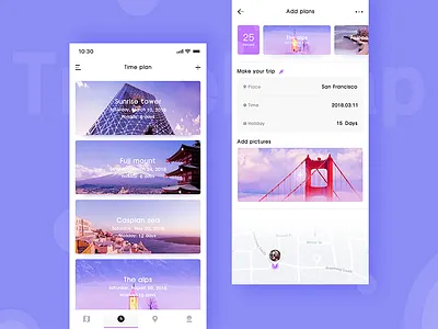 Time plan app design ps ue ui