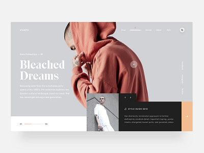 Stampd betraydan clean clothing layout minimal muzli simple stampd typography ui