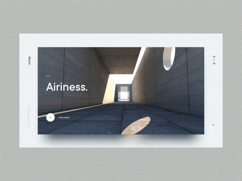 Architect Portfolio Template animation art clean gallery gif minimal portfolio projects simple typography ui web